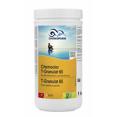 Greito tirpimo chloras CHEMOFORM CHEMOCLOR T-65 (chloro šokas) granulės, 1kg