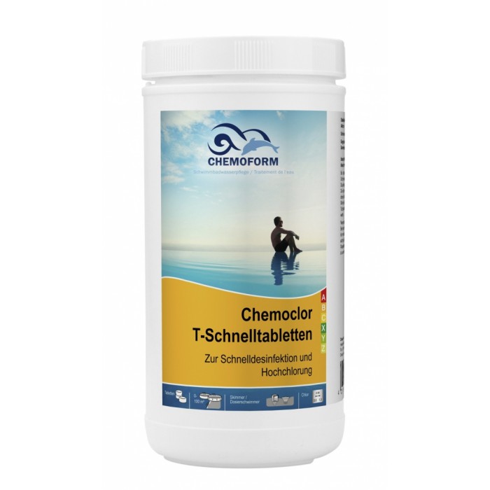 Greito tirpimo 20g chloro tabletės  CHEMOFORM CHEMOCLOR T (greitas chloras, šokas), 1kg